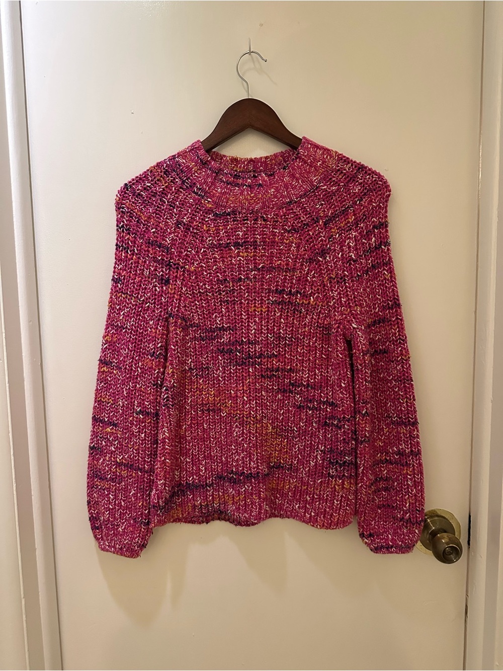 GAP Marled Hot Pink & Multi-Color Sweater
